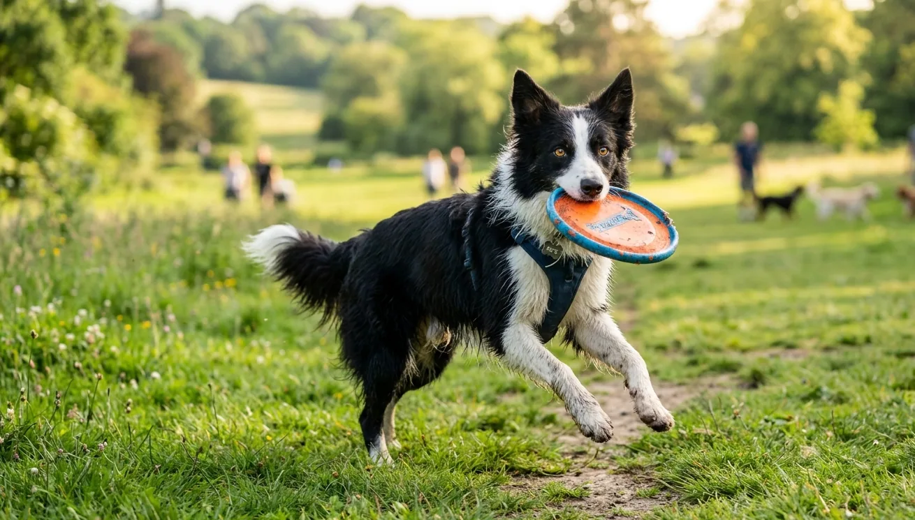 Border Collie in Aktion beim Hundesport – agil und voller Energie