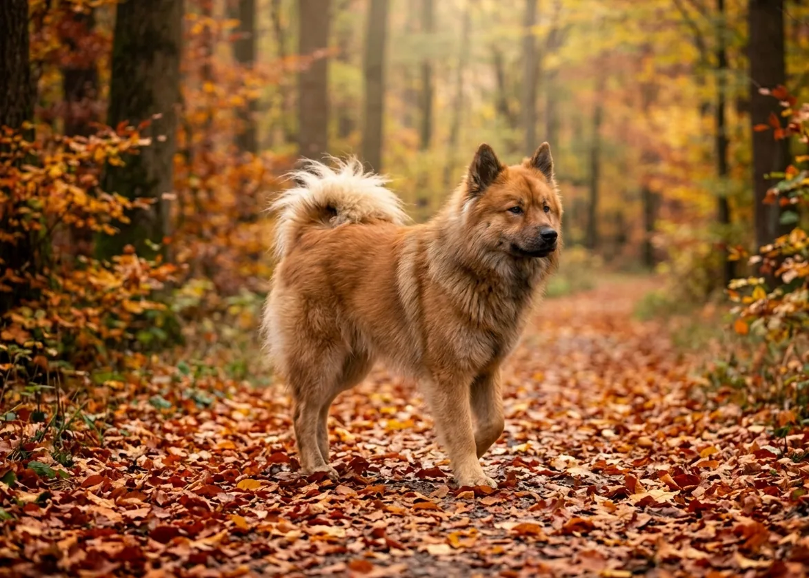 Eurasier mit aufmerksamem Blick – ruhig und ausgeglichen