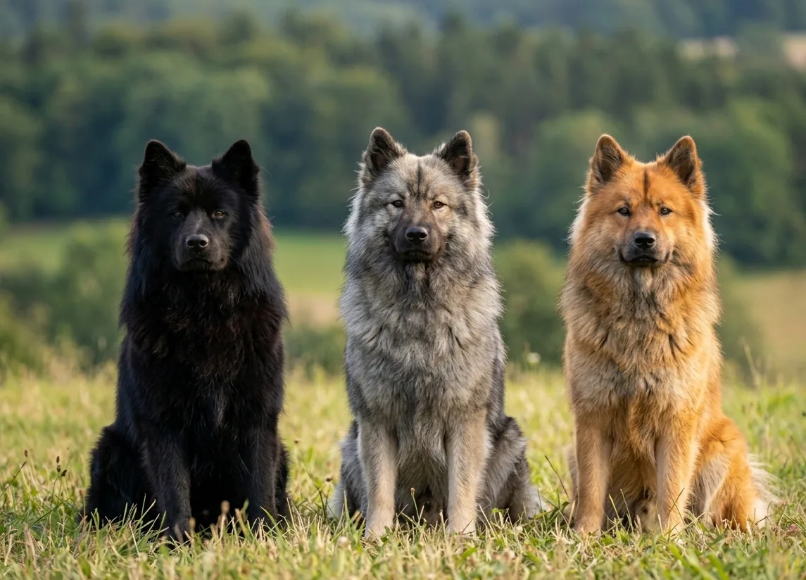 Eurasier beim Spaziergang in der Natur – ein entspannter Begleiter