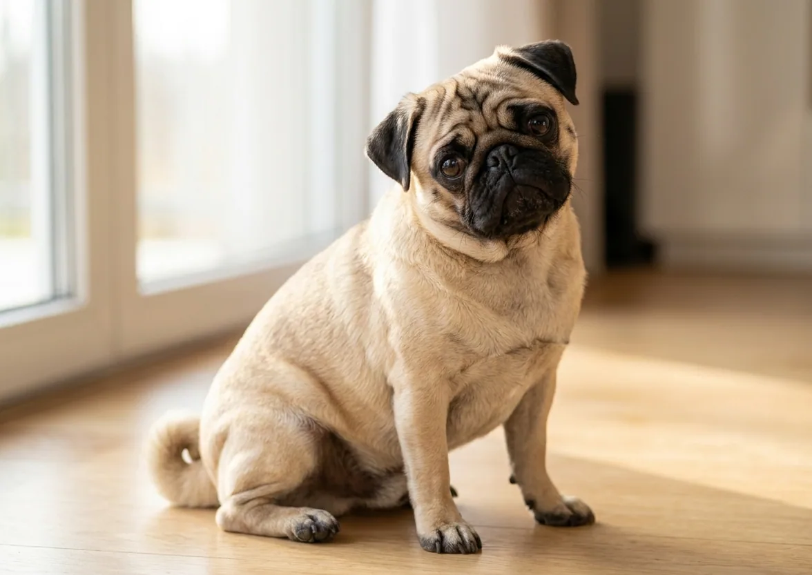 Mops mit seinem typischen Gesichtsausdruck – charmant und unwiderstehlich