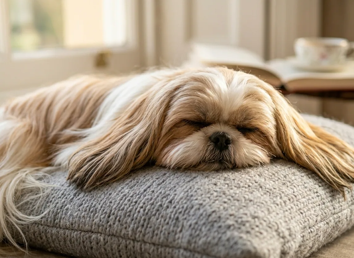 Shih Tzu beim Spaziergang – fröhlich und aufgeweckt