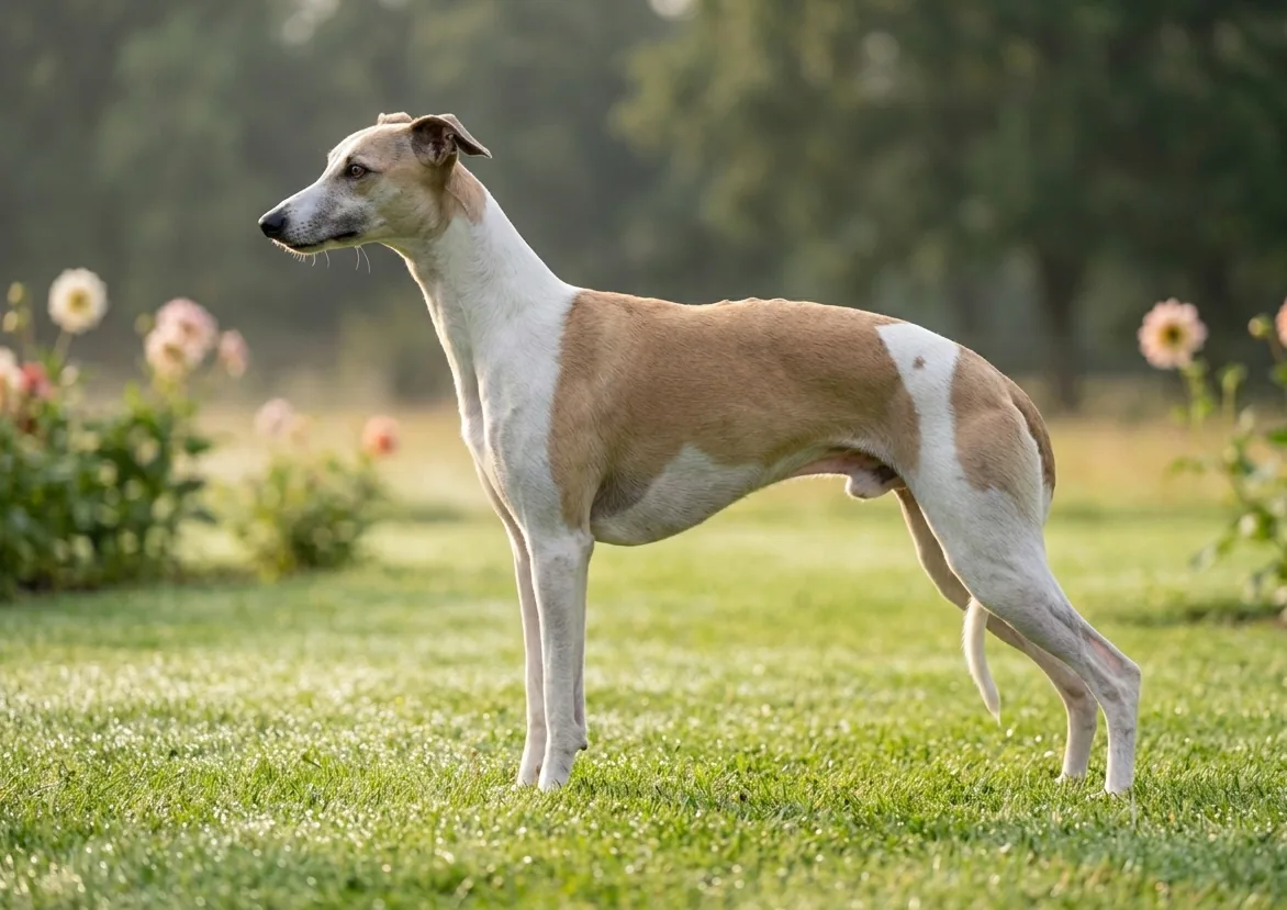 Whippet in eleganter Pose – schlank und anmutig
